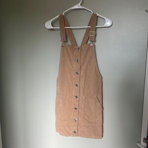 Topshop Corduroy Pinafore Dress